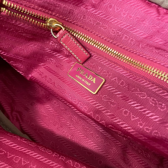 SOLD on eBay Limited Edition PRADA Canapa Leather St Venez Tote Handbag Pink Bag - Picture 9 of 11